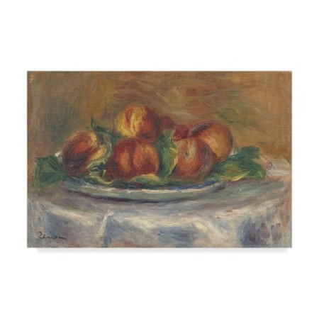 Pierre Auguste Renoir 'Peaches On A Plate' Canvas Art,30x47
